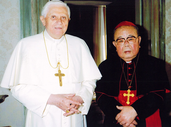 Pope Benedict XVI and Cardinal Shirayanagi