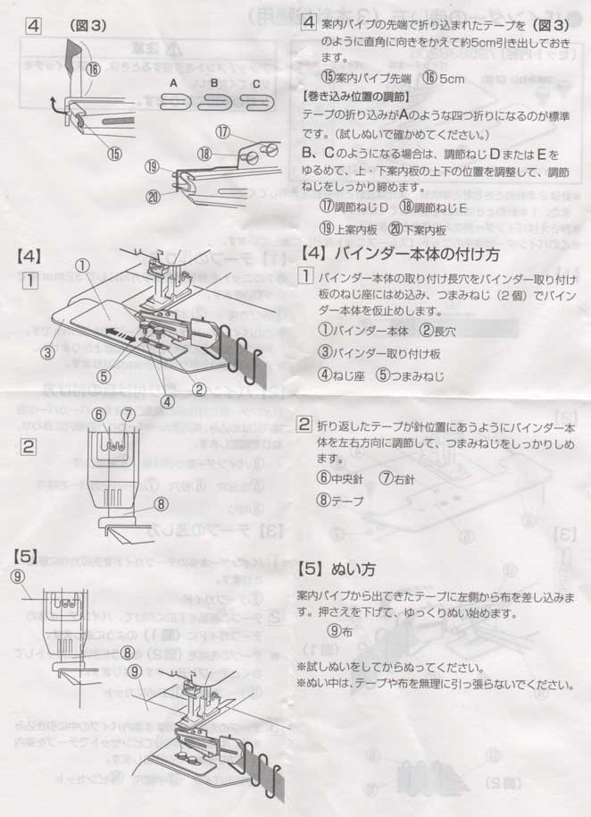 ジャノメ トルネィオ バインダー2