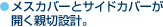 メスカバーとサイドカバーが開く親切設計。