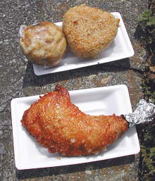 鳥モモ・焼おにぎり・揚げまん
