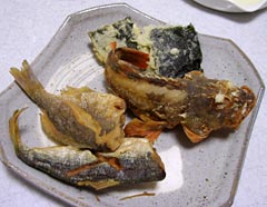 カサゴの丸揚げなど