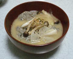カタクチイワシのつみれ汁