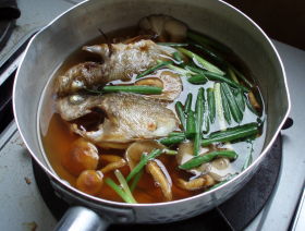 焼メバルのきのこ汁