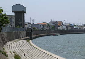 篠崎水門近くの釣り場