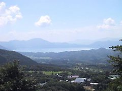 田沢湖高原から見た田沢湖